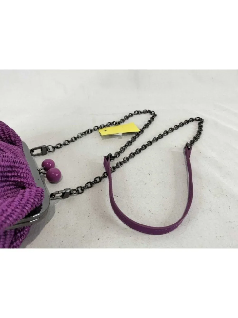 Max Mara Maxmara Weekend Shoulder Bag Pasticino Purple Cotton Chain